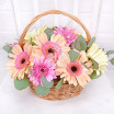 Корзинка счастья - корзина с герберами 3D / 360 градусов